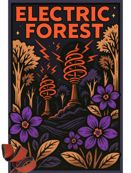 Bügelbild Electric Forest